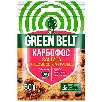 Средство GREEN BELT Карбофос от муравьев 30г (1/50)