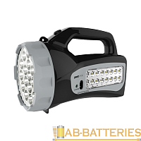 Фонарь туристический JAZZway Accu7-L19/L16 4W 35LED от аккумулятора черный серый