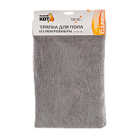 Тряпка для пола Рыжий кот M-02F-XXL 80х100см микрофибра серый (1/10/40)