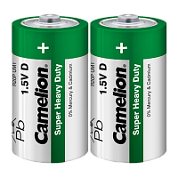Батарейка Camelion Super R20 D Shrink 2 Heavy Duty 1.5V (2/12/144)