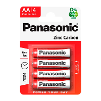 Батарейка Panasonic R6 AA BL4 Zinc Carbon 1.5V (4/48/240) 