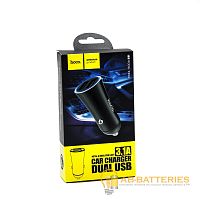 Автомобильное З/У HOCO Z30A 2USB 3.1A черный (1/12/120)