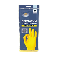 Перчатки Aviora M резина 1 пара в упаковке (1/120)