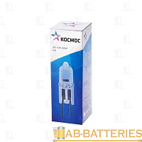 Лампа галогенная Космос G4 20W 3000К 12V капсула прозрачная (1/100/1000)