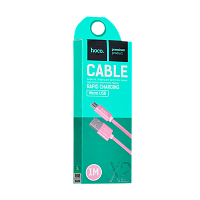 Кабель HOCO X2 USB (m)-microUSB (m) 1м 2.1A нейлон розовое золото (1/30/300)
