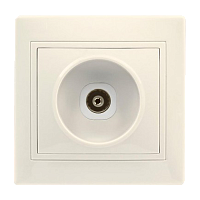 Розетка Smartbuy телевизионная 1-местная 75Ом 5-862МГц бежевая "Венера"