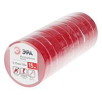 Изолента ЭРА 15мм*10м ПВХ красный (1/10/500) 