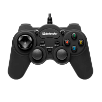 Геймпад проводной Defender Game Racer Turbo RS3 USB/PS 12 кн./2 стика черный (1/20/40)
