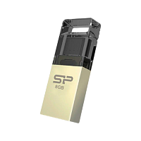 Флеш-накопитель Silicon Power Mobile X10 8GB USB2.0 металл золотой