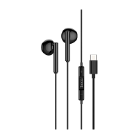 Наушники вставные HOCO M65 с микр. Type-C (m) черный (1/20/120)