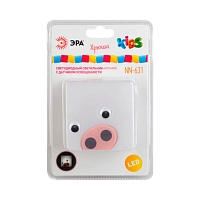 Ночник ЭРА NN-631 3LED 0.5W 220V в розетку с фотосенсором розовый (1/12)