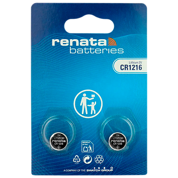 Батарейка Renata CR1216 BL2 Lithium 3V (2/20/200) 