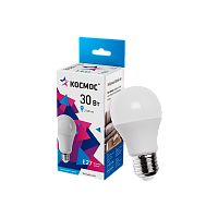 Лампа светодиодная Космос A70 E27 30W 4500К 174-265V матовая (1/10/50)