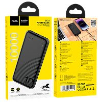 Внешний аккумулятор HOCO J123 10000mAh 2USB дисплей черный (1/70)