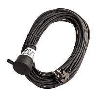 Удлинитель-шнур силовой Космос 1р. 10А 220-350V 3500W IP44 20м каучук КГ 2x1мм² (1/15)
