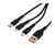 *Кабель GoPower GP05-3-1 USB (m)-2хType-C/Lightning/microUSB (m) черный (1/200/800) 