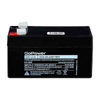 Аккумулятор свинцово-кислотный GoPower LA-1213 12V 1.3Ah клеммы T1/ F1 (1/20)