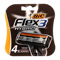 Сменные кассеты BIC "Flex 3 Hybrid" 3 лезвия 4шт. (цена за 1 шт) (4/24/96)