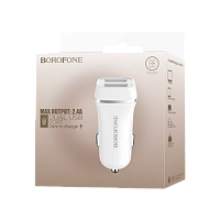 Автомобильное З/У Borofone BZ2 2USB 2.4A белый (1/40/160)