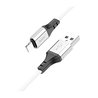 Кабель HOCO X86 USB (m)-Lightning (m) 1.0м 3.0A силикон белый (1/360)