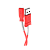 Кабель HOCO X24 USB (m)-Lightning (m) 1.0м 2.4A TPE красный (1/31/310)