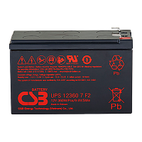 Аккумулятор свинцово-кислотный CSB UPS123607 F2 12V 7.5Ah