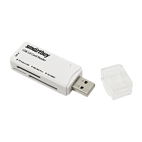 Картридер Smartbuy 749 USB2.0 SD/microSD/MS/M2 белый (1/20) 