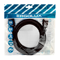 Кабель Ergolux ELX-VC01P-HDMI HDMI (m)-HDMI (m) 2м черный пакет с подвесом (1/10/200)
