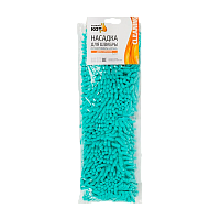 Насадка для швабры Рыжий кот MopM8-H «Лапша» микрофибра 44х15см двусторонняя бирюзовый (1/25/100)