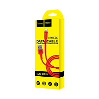 Кабель HOCO X26 USB (m)-Lightning (m) 1м 2.0A нейлон красный (1/30/300)