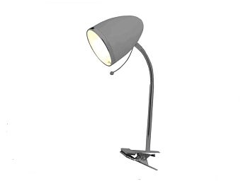 Светильник настольный Camelion KD-310 40W 230V E27 прищепка серебряный (1/6)
