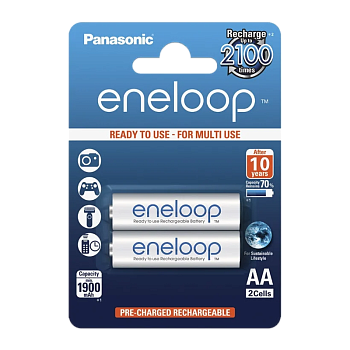 Аккумулятор предзаряженный RTU Panasonic HR6 AA BL2 NI-MH eneloop 1900mAh (2/16/192) 