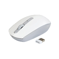 Мышь беспроводная Smartbuy 280AG классическая USB бесшумная белый серый (1/40) 