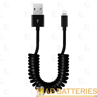 Кабель Smartbuy iK-512sp USB (m)-Lightning (m) 1.0м 2.1A силикон черный (1/500)