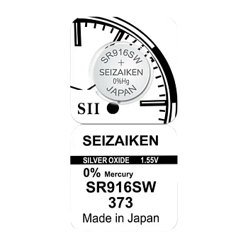 Батарейка SEIZAIKEN 373 (SR916SW) Silver Oxide 1.55V (1/10/100/1000) 