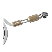 USB Кабель REMAX Binary 2in1 (Micro-Iphone 5/6/7/SE) (1M, 2.1A) RC-025t Белый