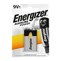 Батарейка Energizer Alkaline power Крона 6LR61 BL1 Alkaline 9V (1/12) 
