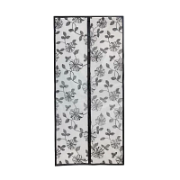 Антимоскитная сетка Еврогарант Цветок флок черный (1/40)