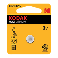 Батарейка Kodak MAX CR1025 BL1 Lithium 3V (1/60/240/50400) 