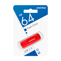 Флеш-накопитель Smartbuy Scout 64GB USB2.0 пластик красный