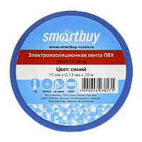 Изолента Smartbuy 15мм*20м ПВХ синий (1/10/200)