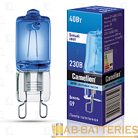 Лампа галогенная Camelion G9 40W 3500К 220-240V капсула прозрачная (1/5/100)