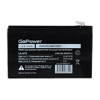 Аккумулятор свинцово-кислотный GoPower LA-1272 12V 7.2Ah клеммы T2/ F2 (1/5)