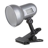 Светильник настольный Camelion H-035 60W 220V E27 прищепка серебряный (1/12)