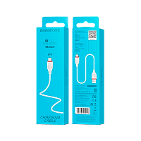 Кабель Borofone BX17 USB (m)-microUSB (m) 1.0м 2.4A ПВХ белый (1/648)