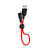 Кабель HOCO X21 Plus USB (m)-Lightning (m) 0.25м 2.4A силикон черный красный (1/30/300)
