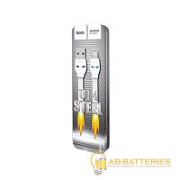 Кабель HOCO U14 USB (m)-Type-C (m) 1.2м 2.4A TPE серый (1/50/300)