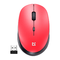 Мышь беспроводная Defender MB-027 Auris бесшумная bluetooth красный (1/40)
