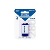 Аккумулятор бытовой Smartbuy Крона 6F22 9V BL1 NI-MH 280mAh (1/25/200)