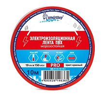 Изолента Smartbuy PRO 19мм*10м ПВХ морозостойкая красный